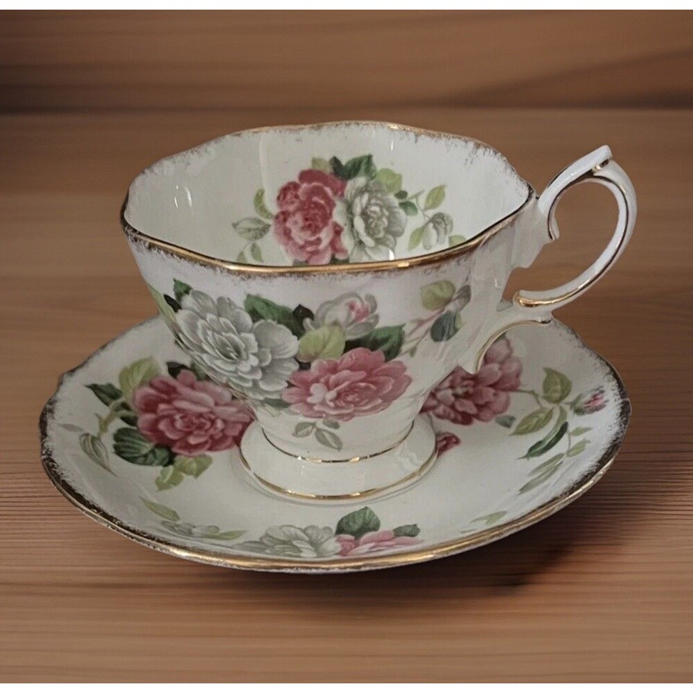 Royal Albert Evening Rhapsody Bone China Footed Teacup & Saucer England